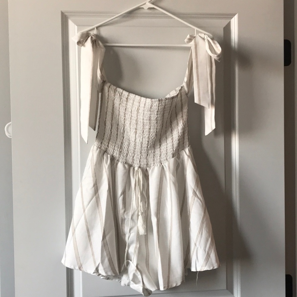 ShowPo off the shoulder tie romper